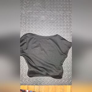 Elegant Black Open Back Women's Top